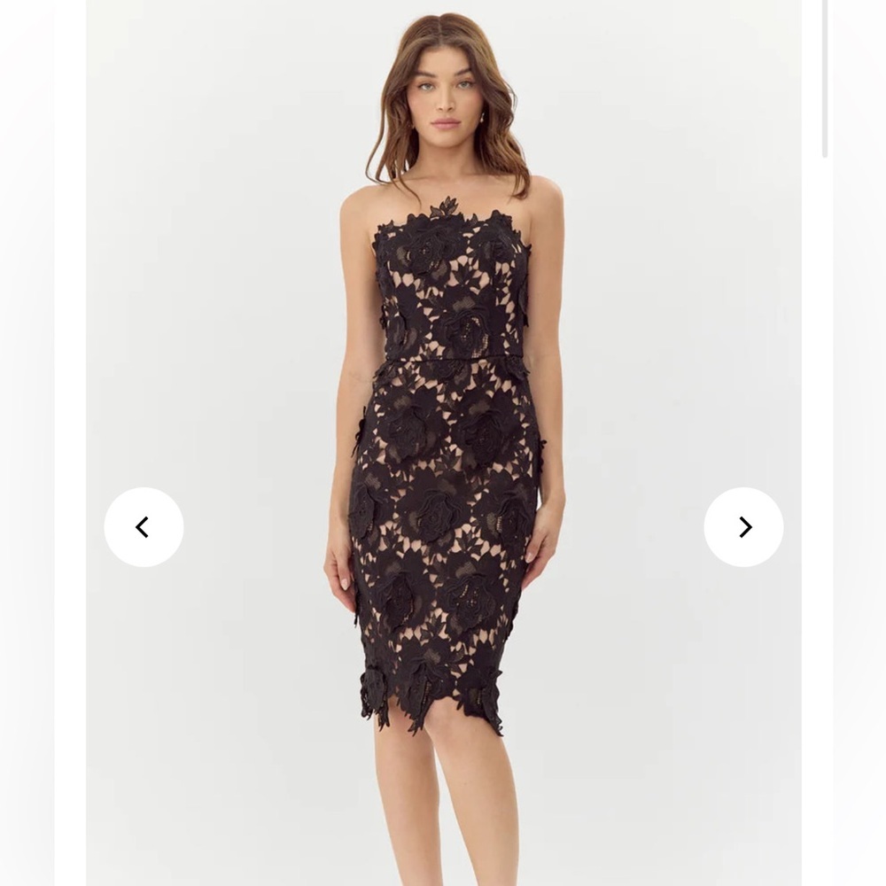 Adelyn Rae Jade Woven Lace Tube Dress